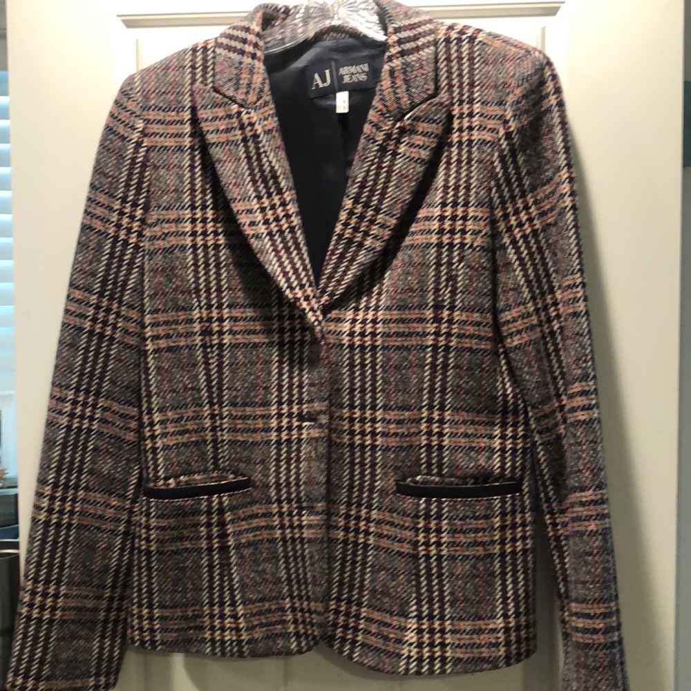 Armani Jeans Plaid Blazer